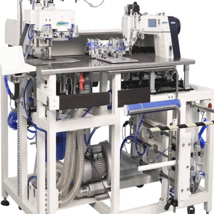 Retractable inner clamp Big capacity rotary hook minimum lubrication system Pocket Setter sewing machine