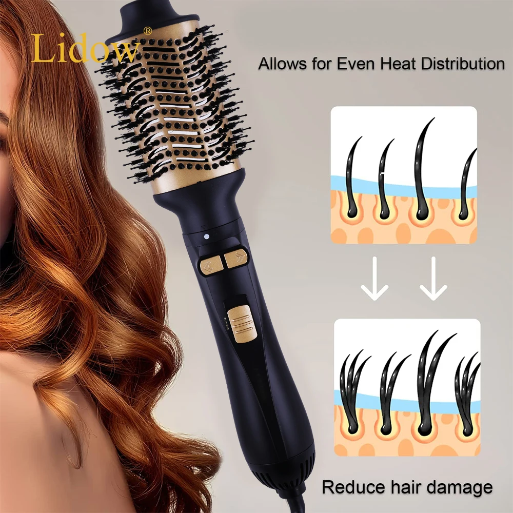 3-in-1 Professional Round Electric Hair Rotating Blow One step Dryer Brush Portable Air Comb Hot Air Brush