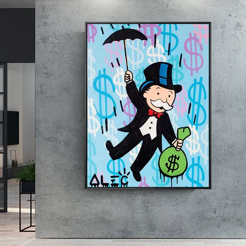 Modern Pop Art canvas Oil Painting Hand made wall pictures money art fantasy Decor for living room shop hotels from Dafen