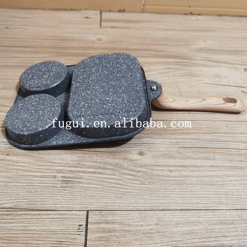 hot selling  diecasting aluminum  fry pan 22cm non-stick square frying pan marble coating for induction cooker