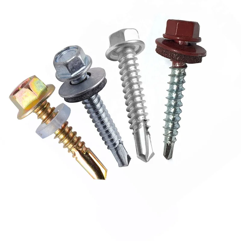 White blue/yellow zinc plated  self drilling screws direct factory price in China