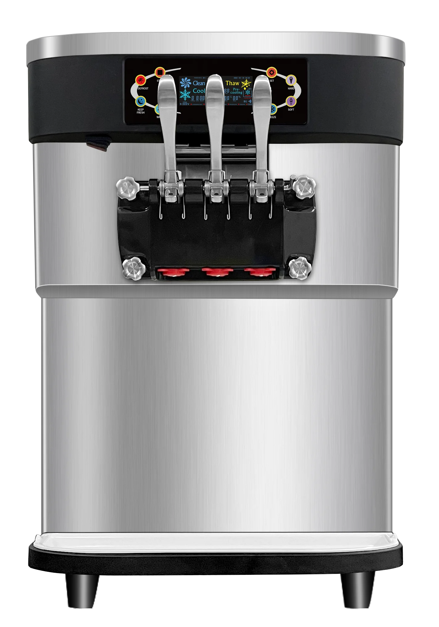 Restaurant Big Size Continuous Ice Cream Making Commercial Soft Serve Ice Cream Making Machine