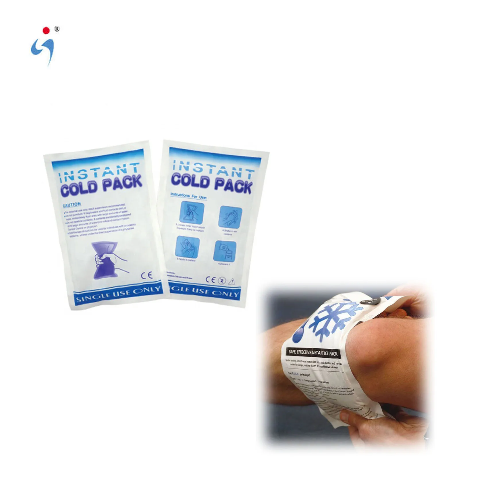 custom Medical non toxic cooling instant ice pack for wound care