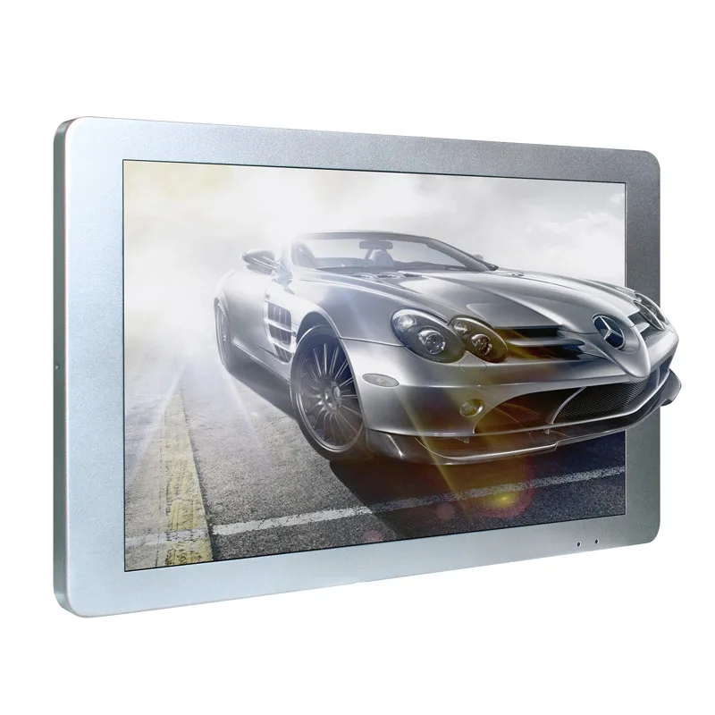 21.5 inch vehicle bus LCD monitor advertising video display with mounting bracket 12V-24V Rugged metal casing for taxi coach