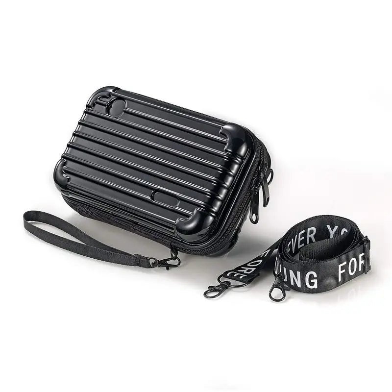 Korea Stylish Luggage Shape Mini Portable ABS+PC Environmentally Friendly Non-Toxic Safe Toiletries Fashion Travel Storage Case