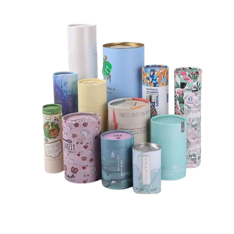 Custom Biodegradable Black Printing Matt Long Shipping Mailing Kraft Paper Tube Packaging For Poster