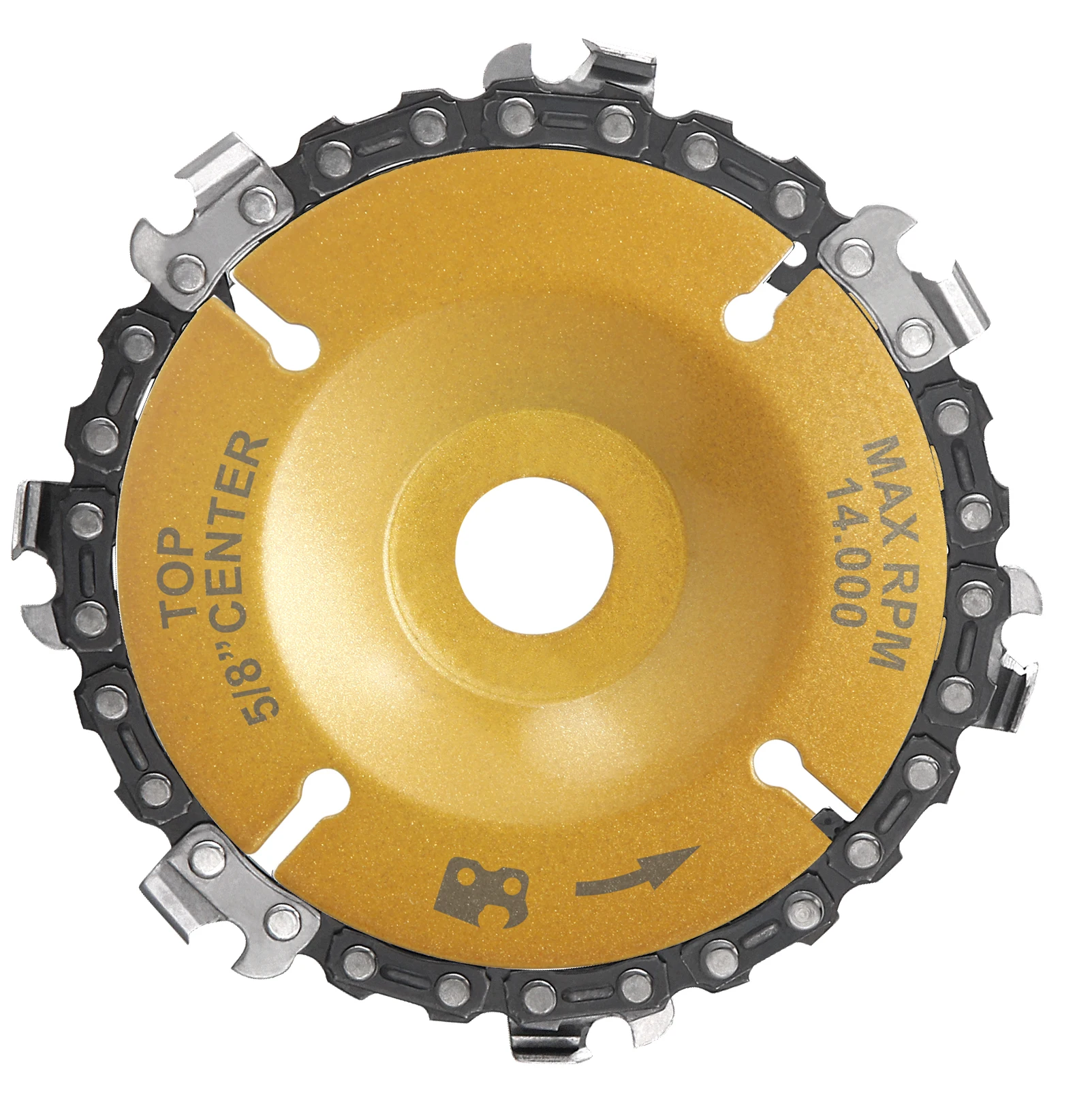 4 Inch 100mm Steel Electroplate 65Mn Wood Cutting Chain Grinding Carving Disc for Carpenter Woodworking