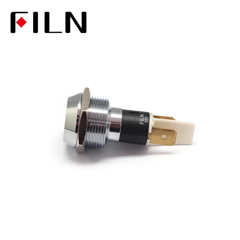 FILN 19mm Good Price High quality Panel Mount Indicator Lights Waterproof ip67 12v Brake Failure Indicator Light