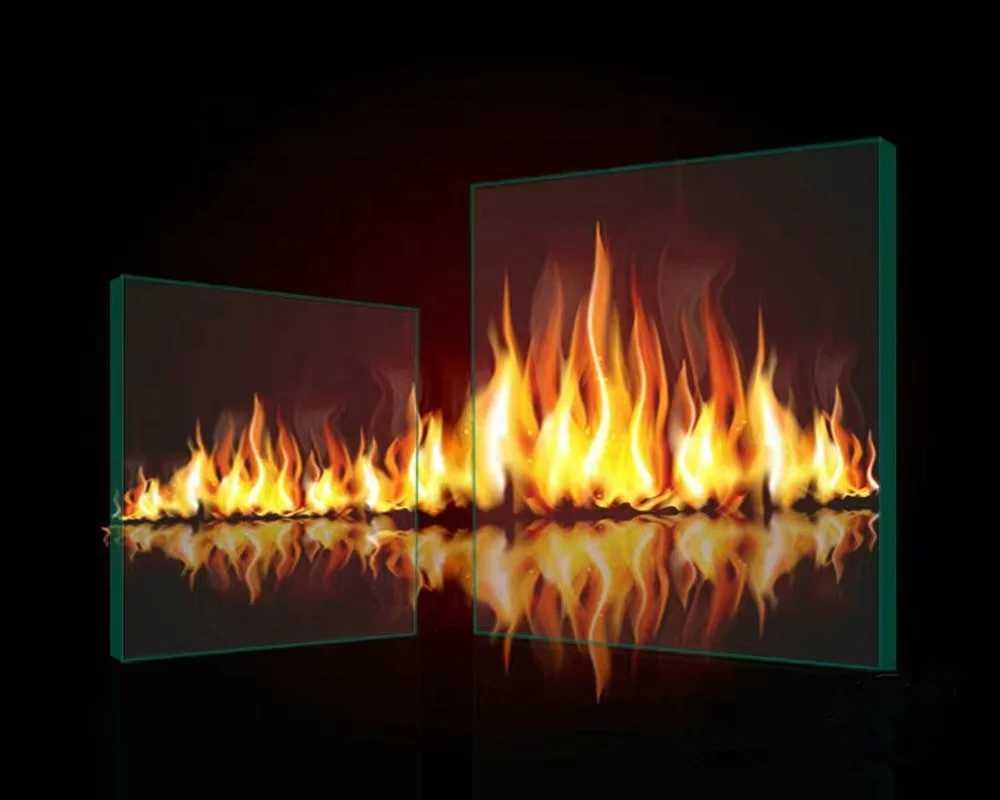 6mm 8mm 10mm 12mm 15mm Fireproof tempered glass fire retardant glass fire resistant Fireproof glass for door/windows