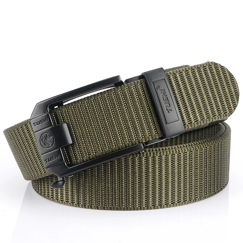2022 new 3.5cm width thicken nylon belt all-match casual outdoor pants belt automatic buckle belt