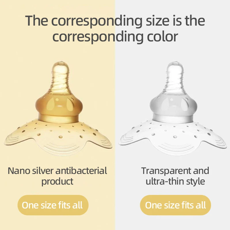 Hot sale silicone nipple breast shield portable breast feeding nipple overflow nipple shield with storage box baby pacifier