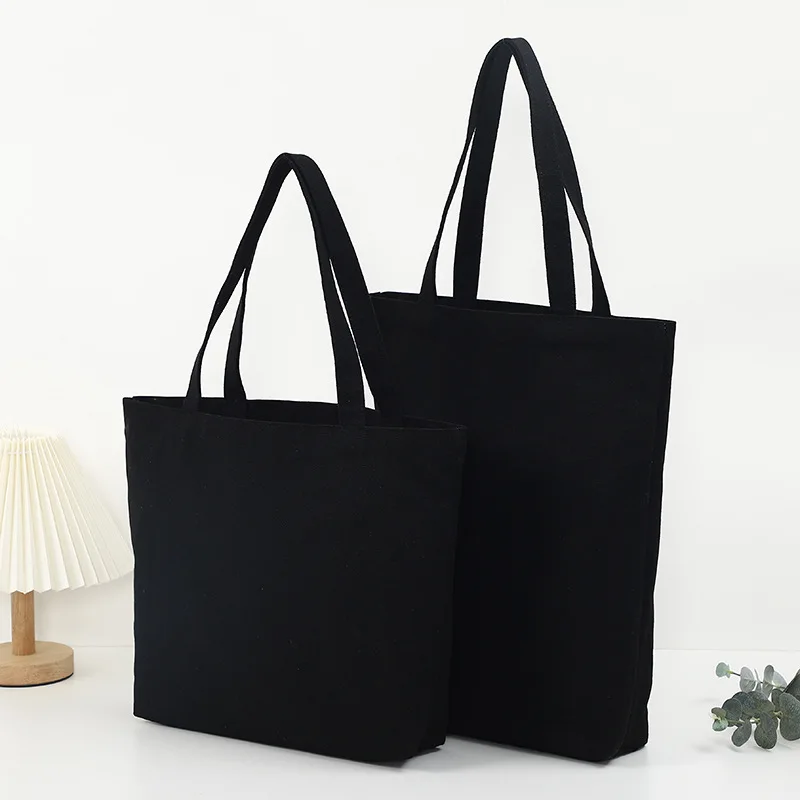 Eco Friendly Wholesale Personalised High Quality White Blank Plain Cotton Canvas Tote Grocery Bag For Travel