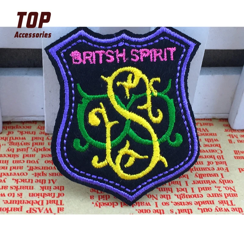 Wholesale Patches Embroidery Iron on Badges Custom for Jackets