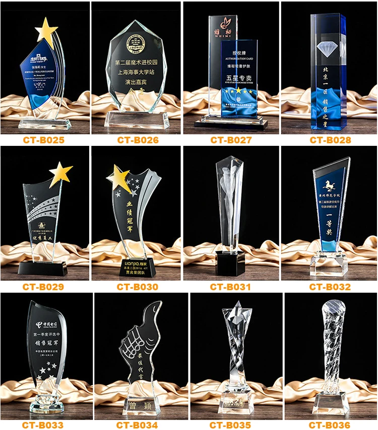 Creative crystal microphone music trophy