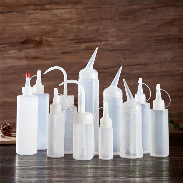 Food-Grade Plastic Squeeze Bottle Empty PE Sauce Bottle with Jam Sauce Mayonnaise Fancy Fancy Squeeze Bottles For Kitchen Use