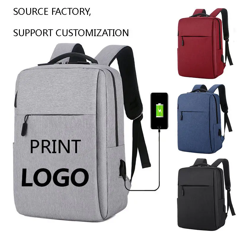 Business lightweight smart usb charging rucksack 15 commute college bag custom anti theft men slim laptop backpack