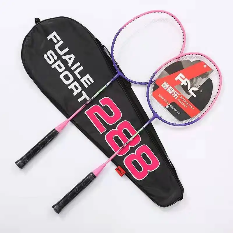 High quality iron alloy integrated material super light high quality outdoor sports badminton racket