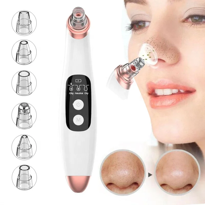 Electric Pore Cleaner Black Head Suction Extractor Tool Kit Acne Removal Blackhead Remover Vacuum