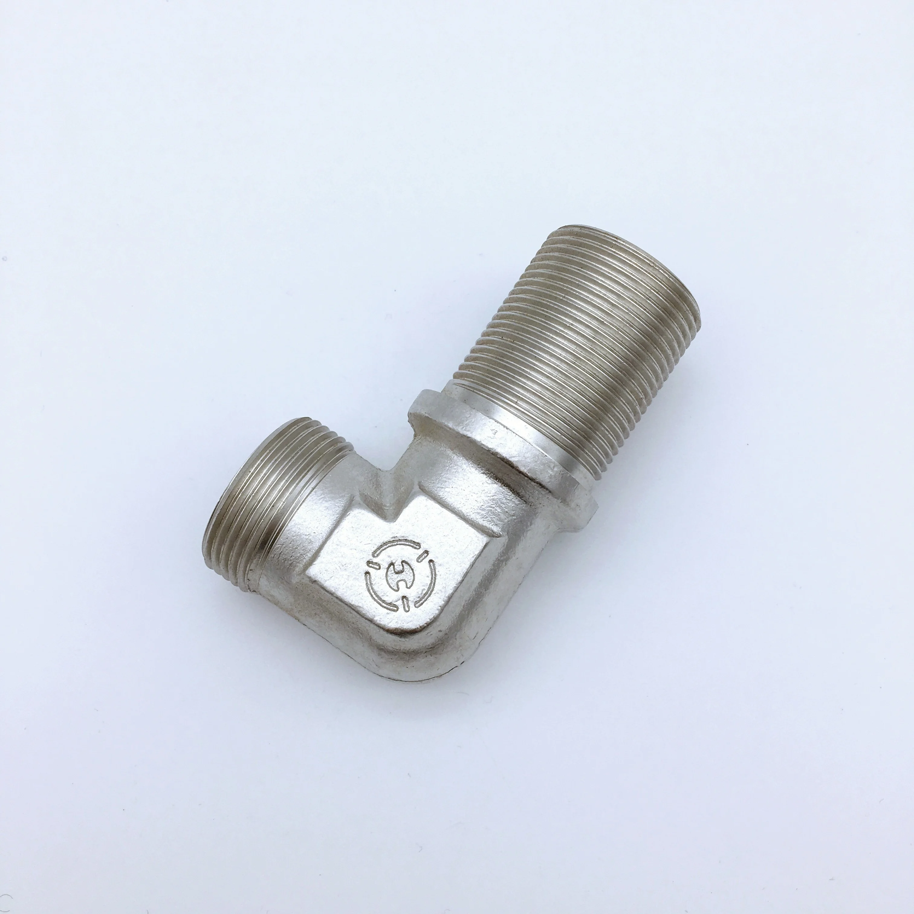 Parker Steel Zinc Plated Hydraulic Elbow Threaded Adapter, 4EMK4S, G 1/4 Male G 1/4 Male