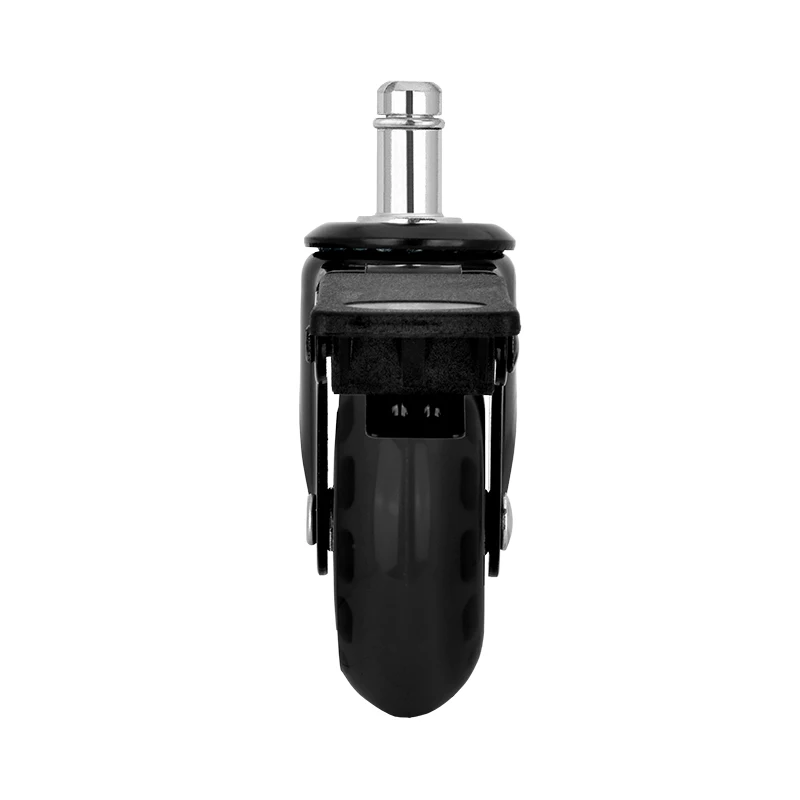 Universal 2.5 Inch Industrial Medical Heavy Duty Wheel Office Chair Caster Wheel PU Swivel Furniture Chair Caster with Brake