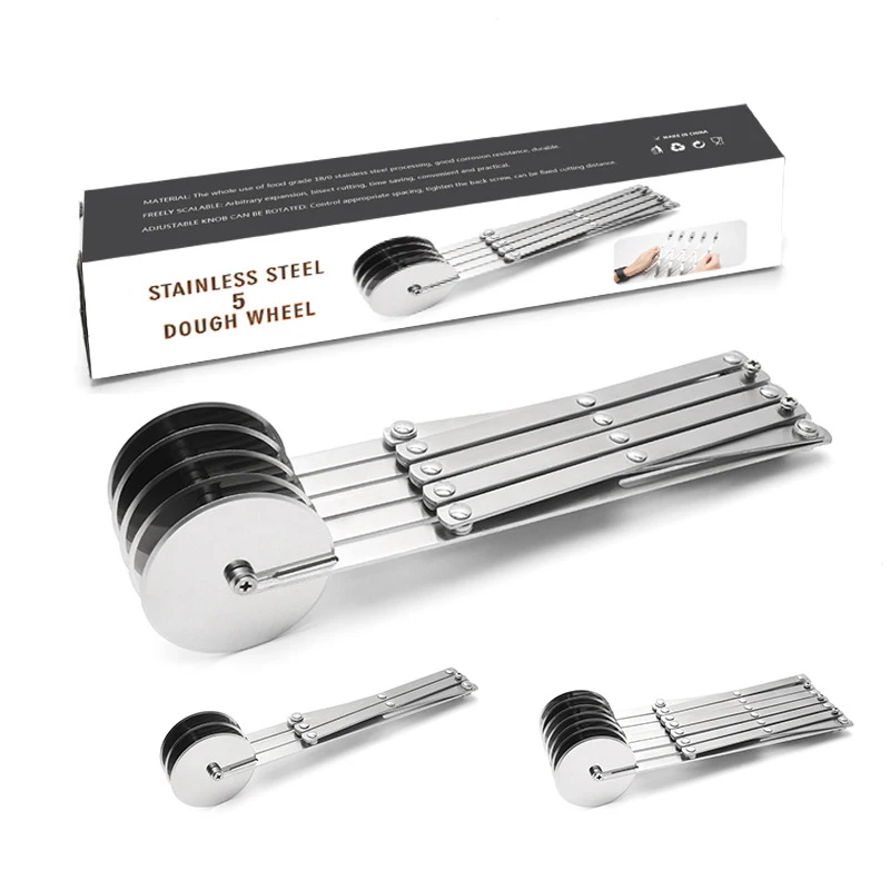 7 колеса нож для рубки теста нержавеющая пицца мульти-круглый резак тесто ролик печенья кондитерский Разделитель с ручкой
