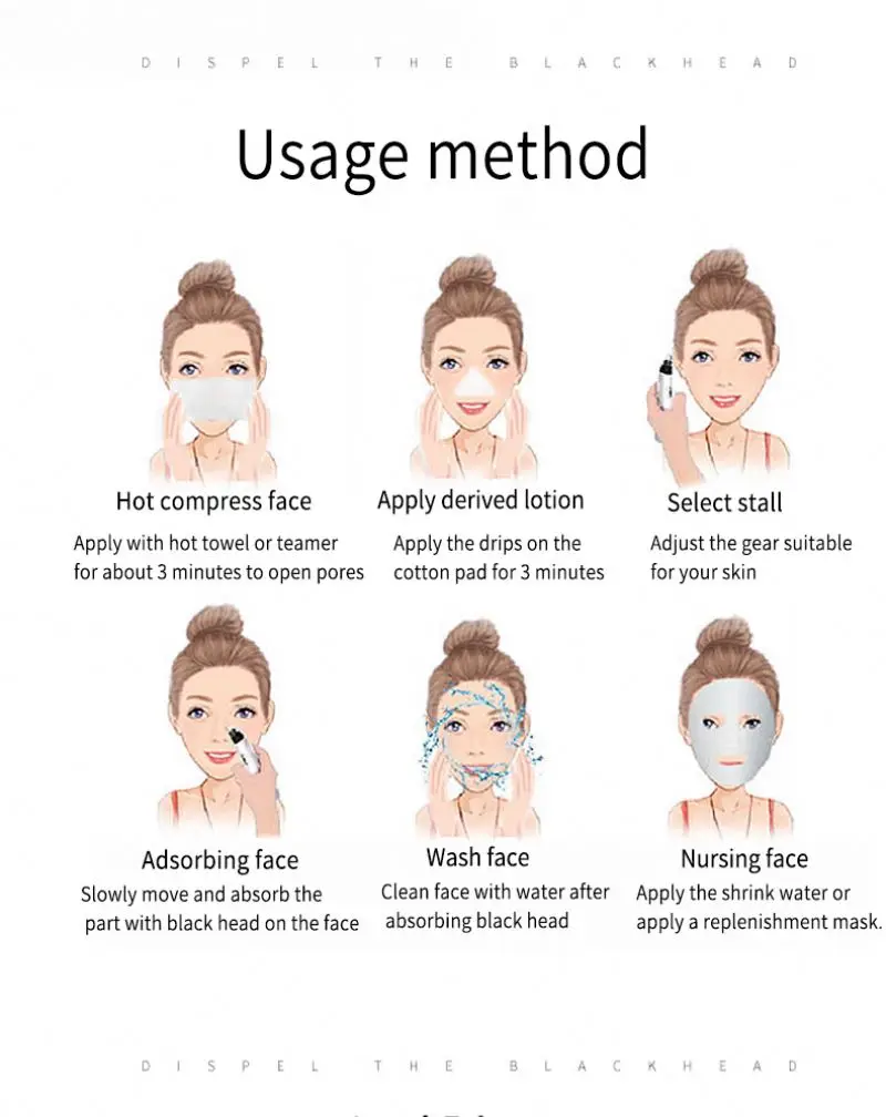 Electronic Facial Blackhead Suction Beauty Machine Home Use Pore Vacuum Removing Powerful Ultrasonic Peeling Blackheads