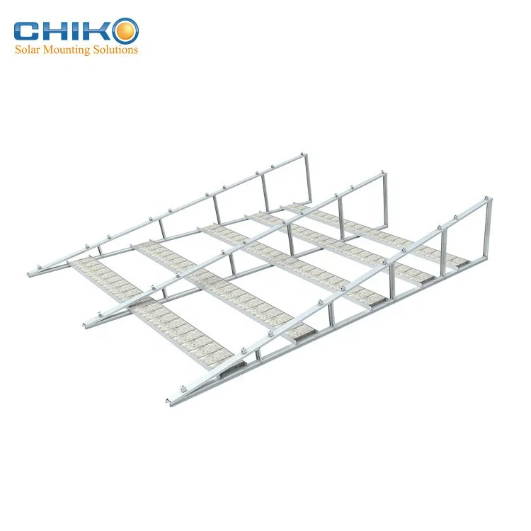 Ballast Racking Flat Roof Solar System 5 Panels Landscape Solar Panel Bracket Mounting Kit