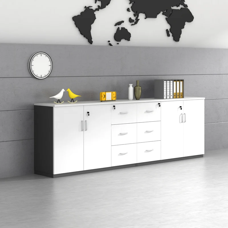 Офисная мебель, мобильный шкаф для хранения на заказ, современный деревянный шкаф для хранения с ручками, ящиками для домашнего офиса