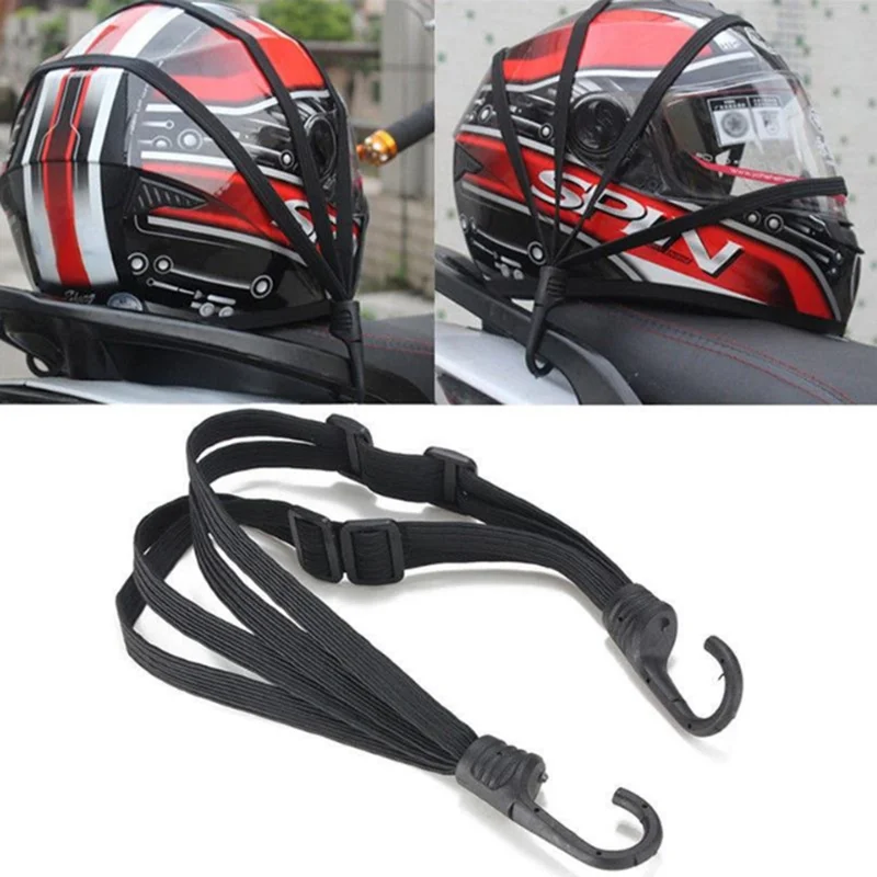 Motorcycle Luggage Strap Moto Helmet Gears Fixed Elastic Buckle Rope High-Strength Retractable Protective Universal