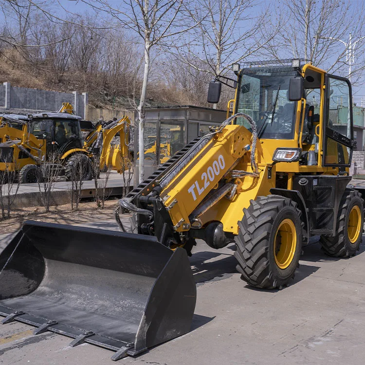 Articulaed automatic flat function Telescopic boom loader 2ton  TL2000 wheel loader Quick change option attachment for sale