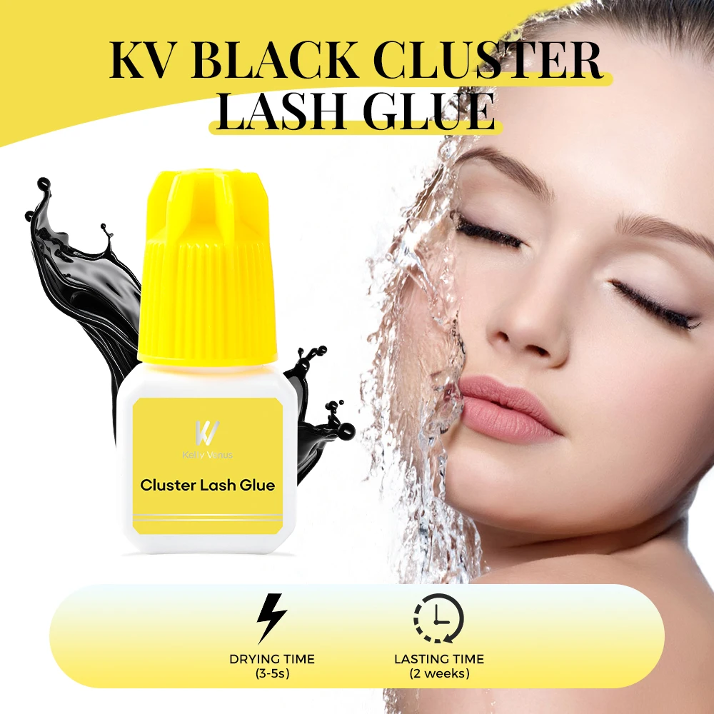 KV 2 weeks waterproof bond and seal diy eyelash glue cluster lash glue adhesive