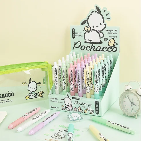 Sanrio Pacha собака пресс нейтральная ручка Милая Студенческая забавная черная Водяная