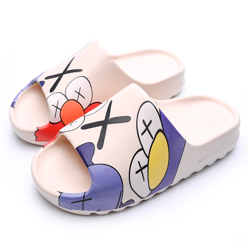 
Custom men slides yeezy kids cartoon print slide women yeezys bone slides black women slippers sandals 2020 shoes for man 