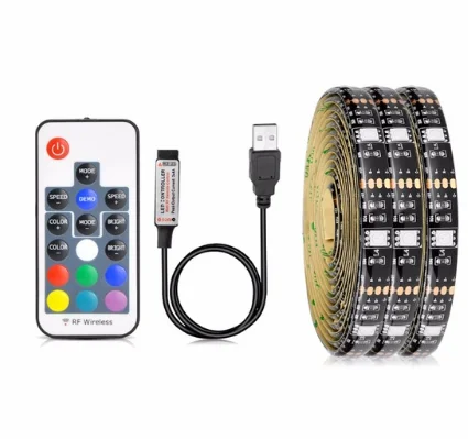 Новый дизайн Лидер продаж 5 метров Magic 5050 Цифровой RGB Светодиодная лента с контроллером и блок питания