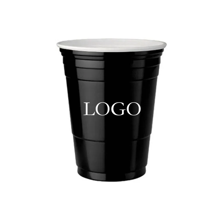 Disposable Plastic Cup Big Birthday Party Cups 16 Oz Black Cups