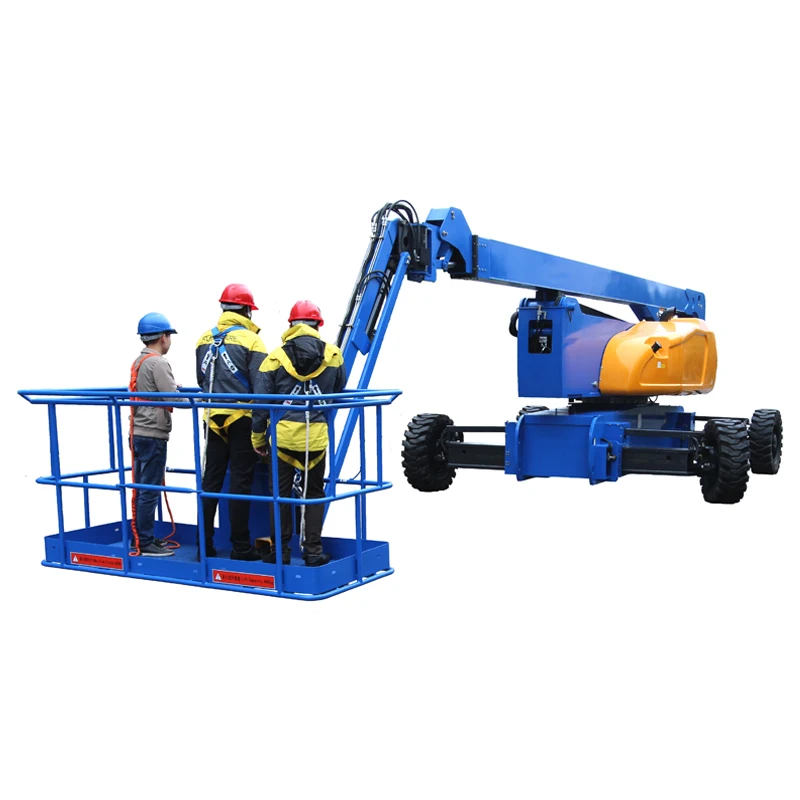 Powerful Towable Articulated Boom Lift for Construction Site Operations with Ease