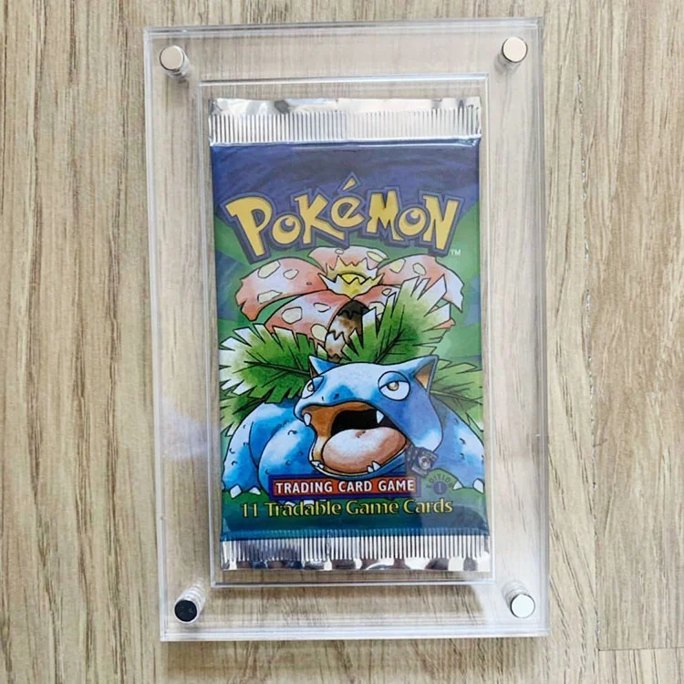 Акриловая бустерная упаковка Витрина коробка Pokemon карточная рамка держатель акриловая торговая карточка игровой дисплей
