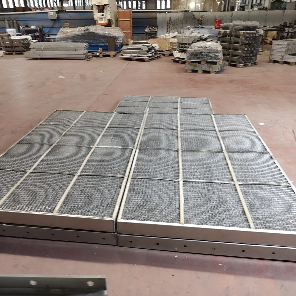 WOJUN vane pack copper wire mesh demister pad with grid