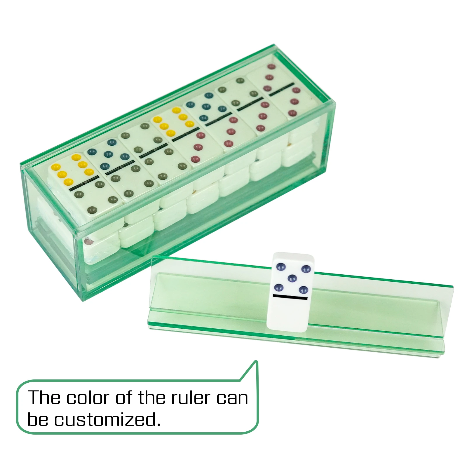 OEM Dominos Game Double 9 - Domino Set for Adults and Kids Ages 8 and up custom Tiles with clear Case and racks