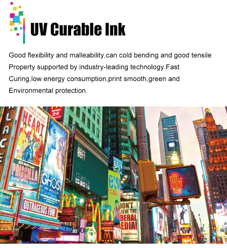 High Performance 1000Ml Soft Led  Uv Printing Ink For Both Hard Material And Soft Material.
