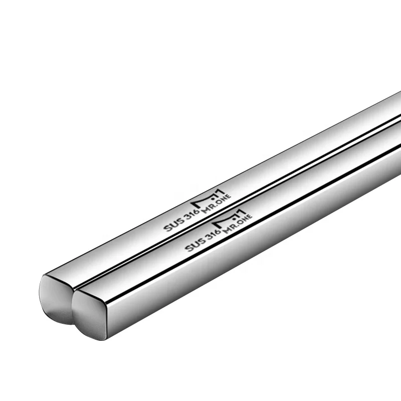 Hot Wholesale 316 Stainless Steel Reusable Chopsticks 10 pairs chinese steel chopstick for home kitchen