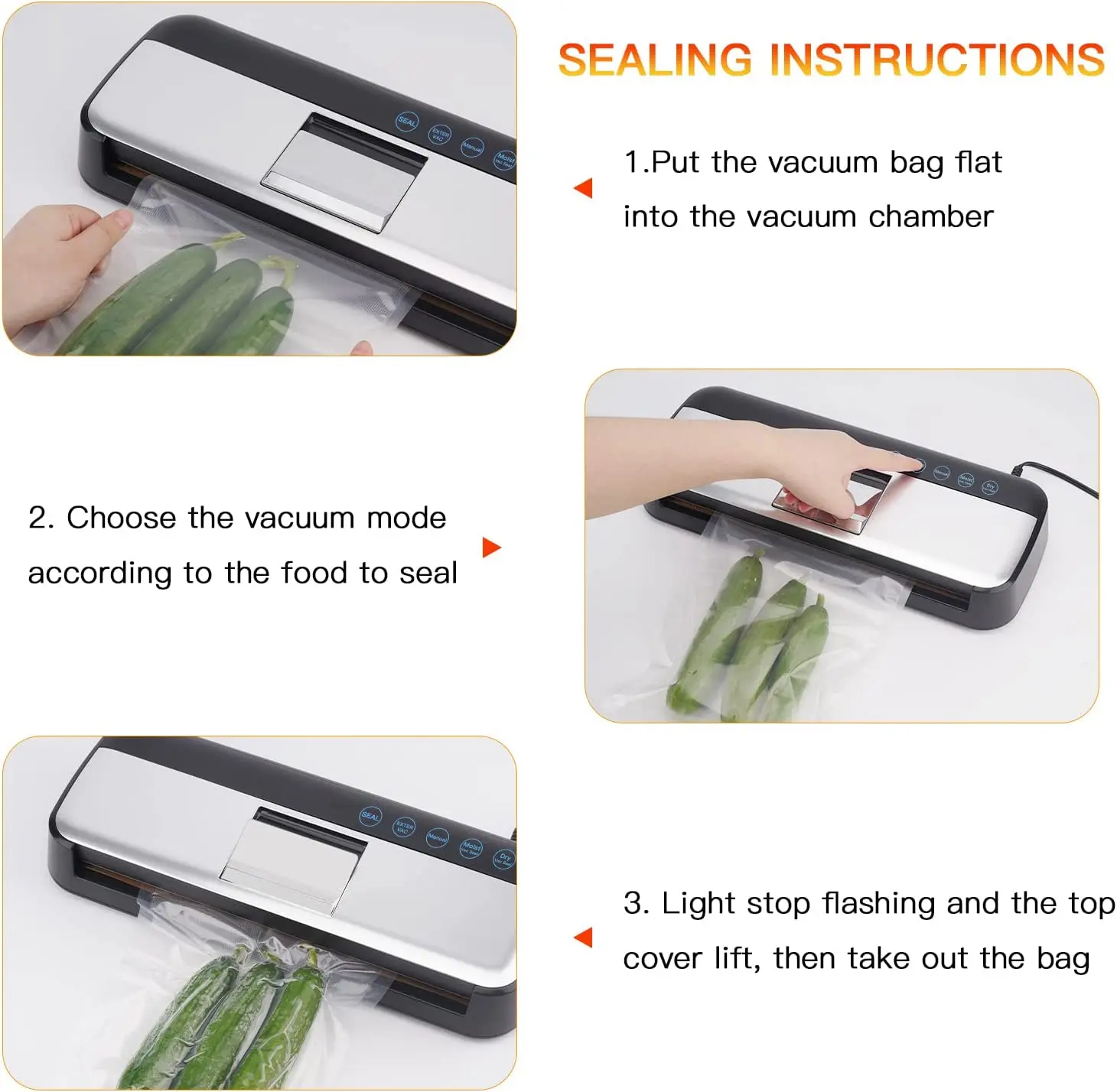 Household Food Vacuum Sealer Packaging Machine Film Sealer Vacuum Packer Sealing Machine