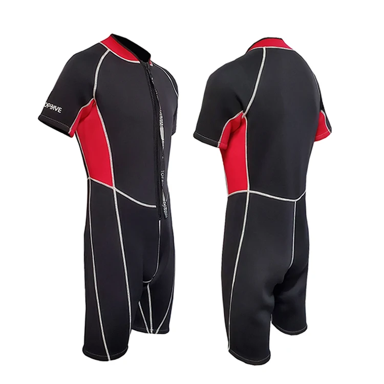 3mm Neoprene Men Diving Suit Snorkeling Wetsuit Chest Zip Shorty Wetsuit for Surfing
