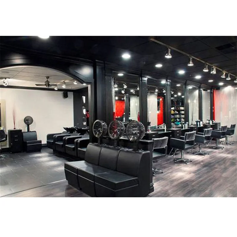 LUX Customized High End Hair Salon Shop Interior Design Barber Store Decoration For Furniture