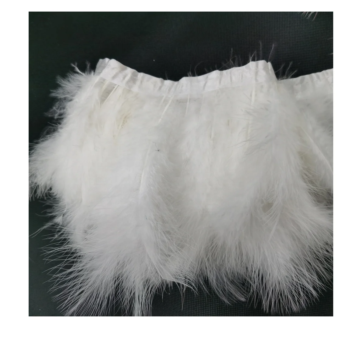 2 yards per pack  width 13 -18 cm good quality  Turkey feather trim natural Turkey Feather Quality Trimming Fringe for Dress