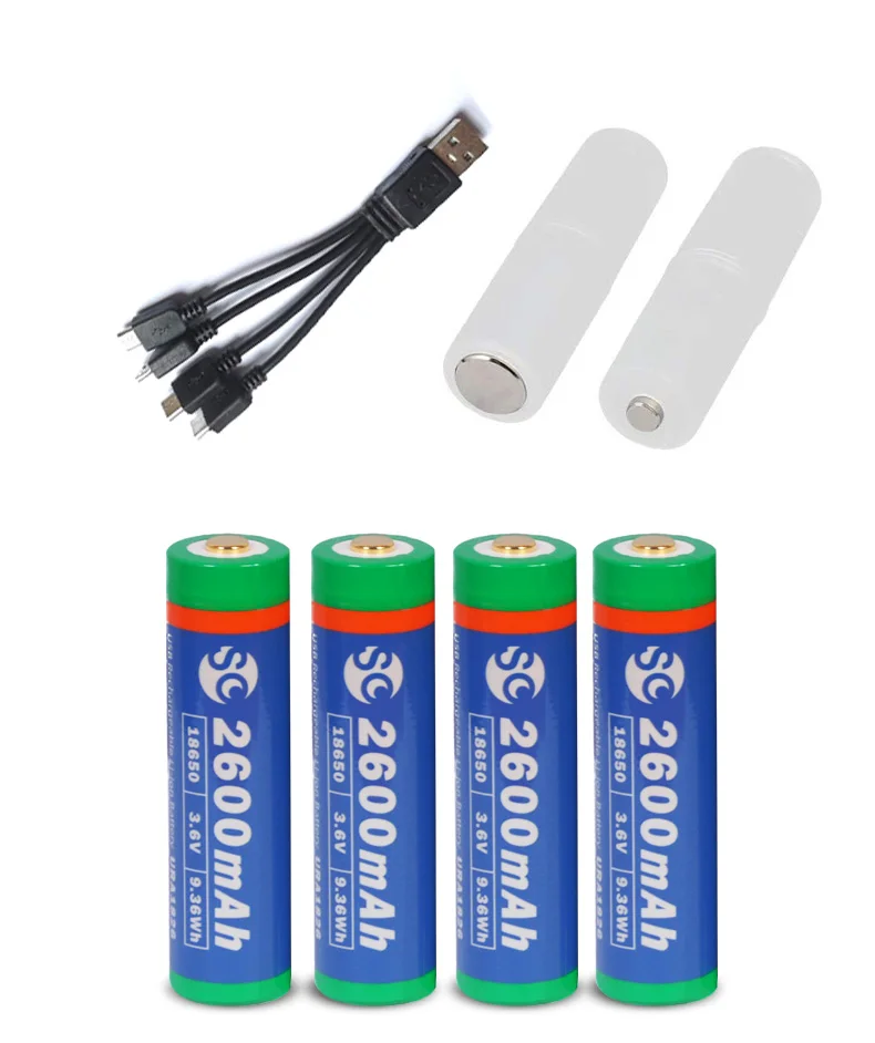 New Launch portable 3.6v 2600mAh  18650 usb rechargeable battery