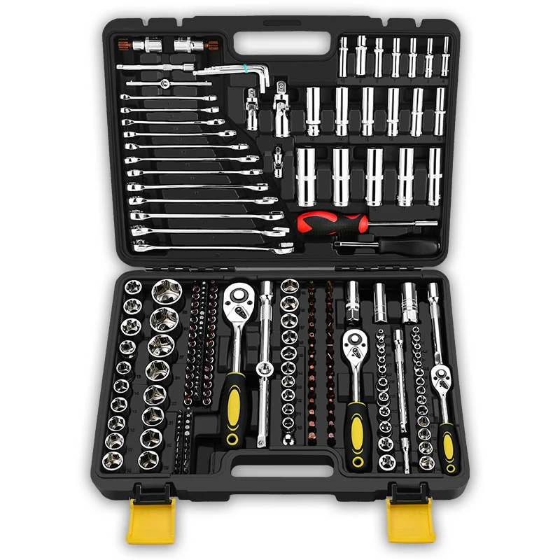 216 pcs toolkit 1/2,1/4,3/8 chrome vanadium steel sturdy and durable herramientas tool set screwdriver socket set