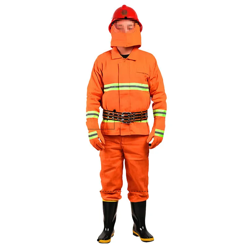 Breathablefire Resistant Maximum Flexibility Reflective Tape Firefighter Boots Fire Rescue Suit
