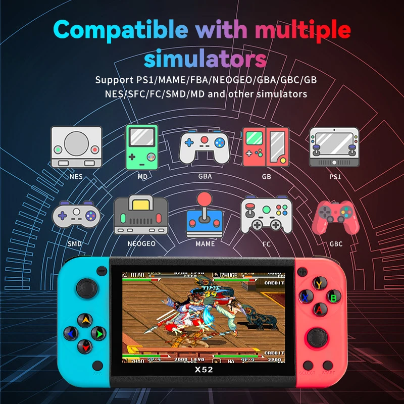 5.1 inch Screen for PSP Game Console 32 Bit Handheld Game Players Portable Handheld Game 8GB Console Player 20000+Games Came