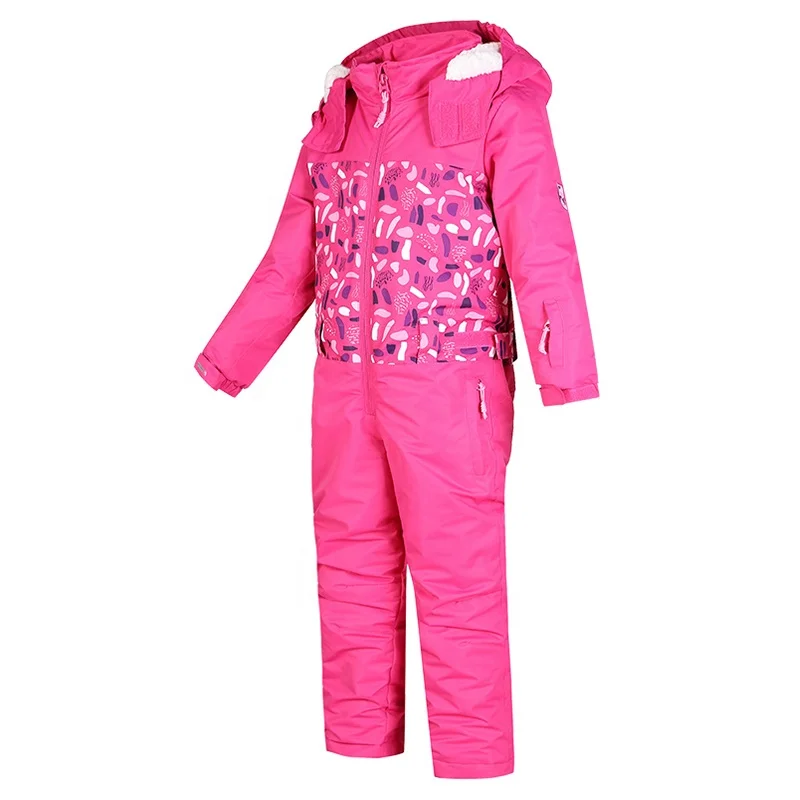 
High Quality Warm Outdoor Kids One Piece Ski Suits Thermal Winter Waterproof Insulated Ski Snow Jumpsuits for Children 